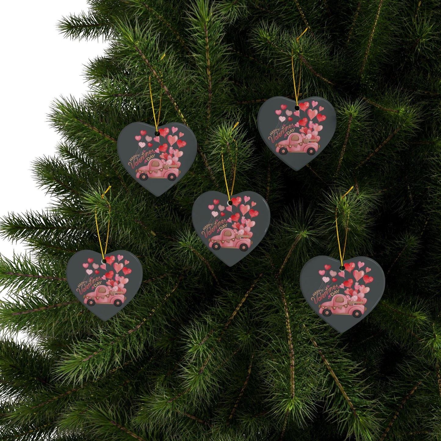 Valentines Ceramic Ornament (1pc, 3pcs, 5pcs, 10pcs)