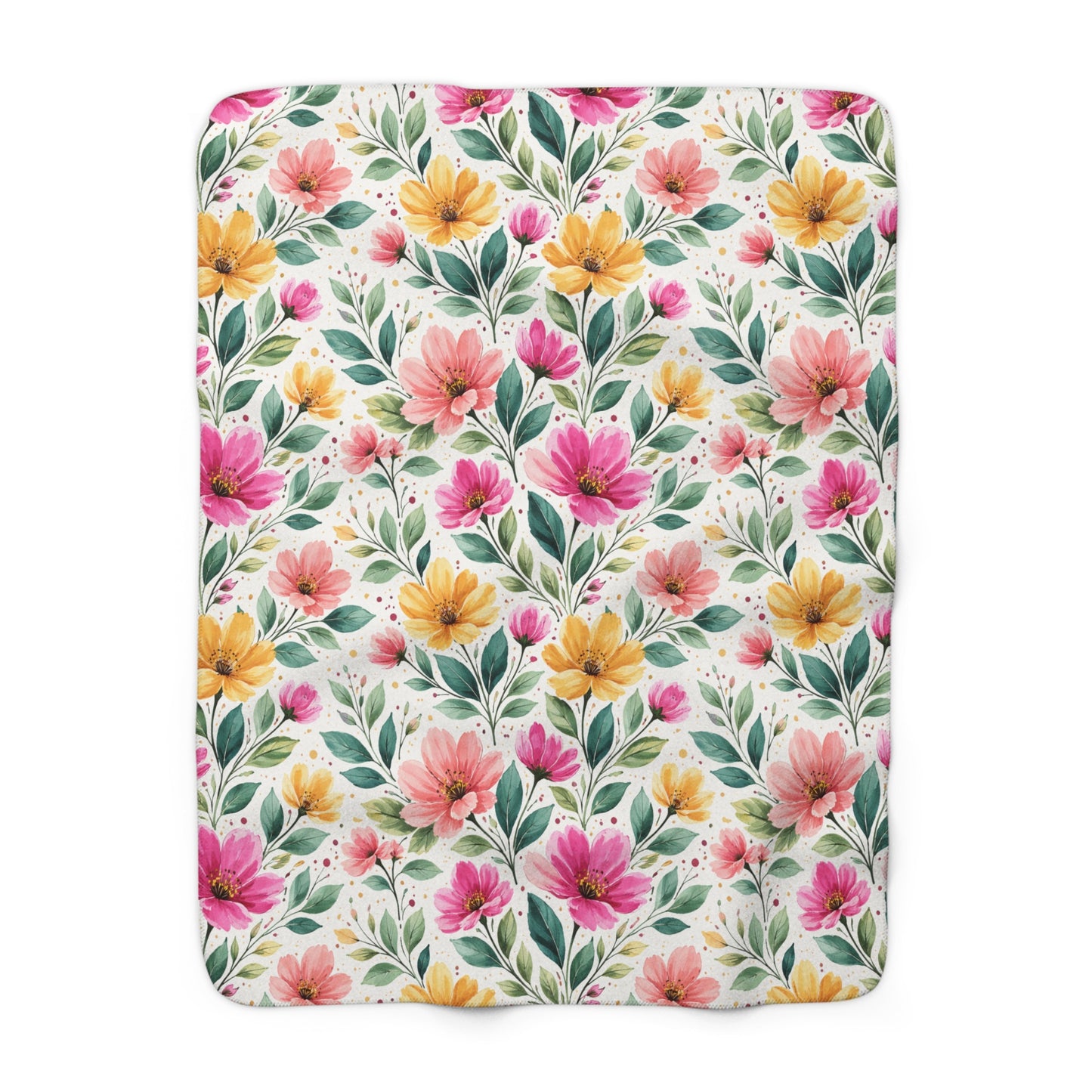 Watercolor Wildflower Garden Pattern – Splatter Bloom Collection – Original Seamless Design By Subbin4Sanity