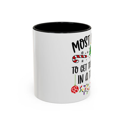 Christmas Coffee Mug, 11oz, "Most likely to get their tinsel in tangle"