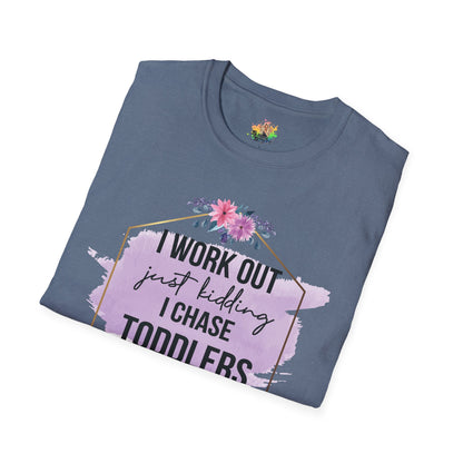 I Chase Toddlers Graphic T-Shirt | Funny Parenting Life Statement Tee by Subbin4Sanity
