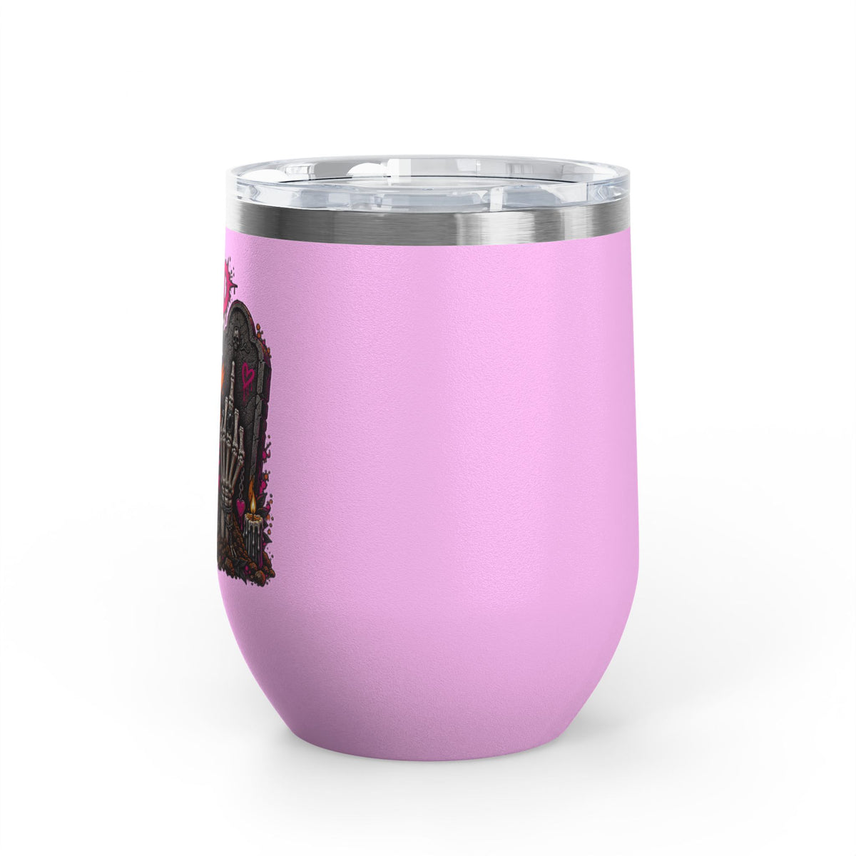 I Buried My Last Fuck Right Here 12oz Wine Tumbler | Sarcastic Gothic Stainless Steel Cup by Subbin4Sanity