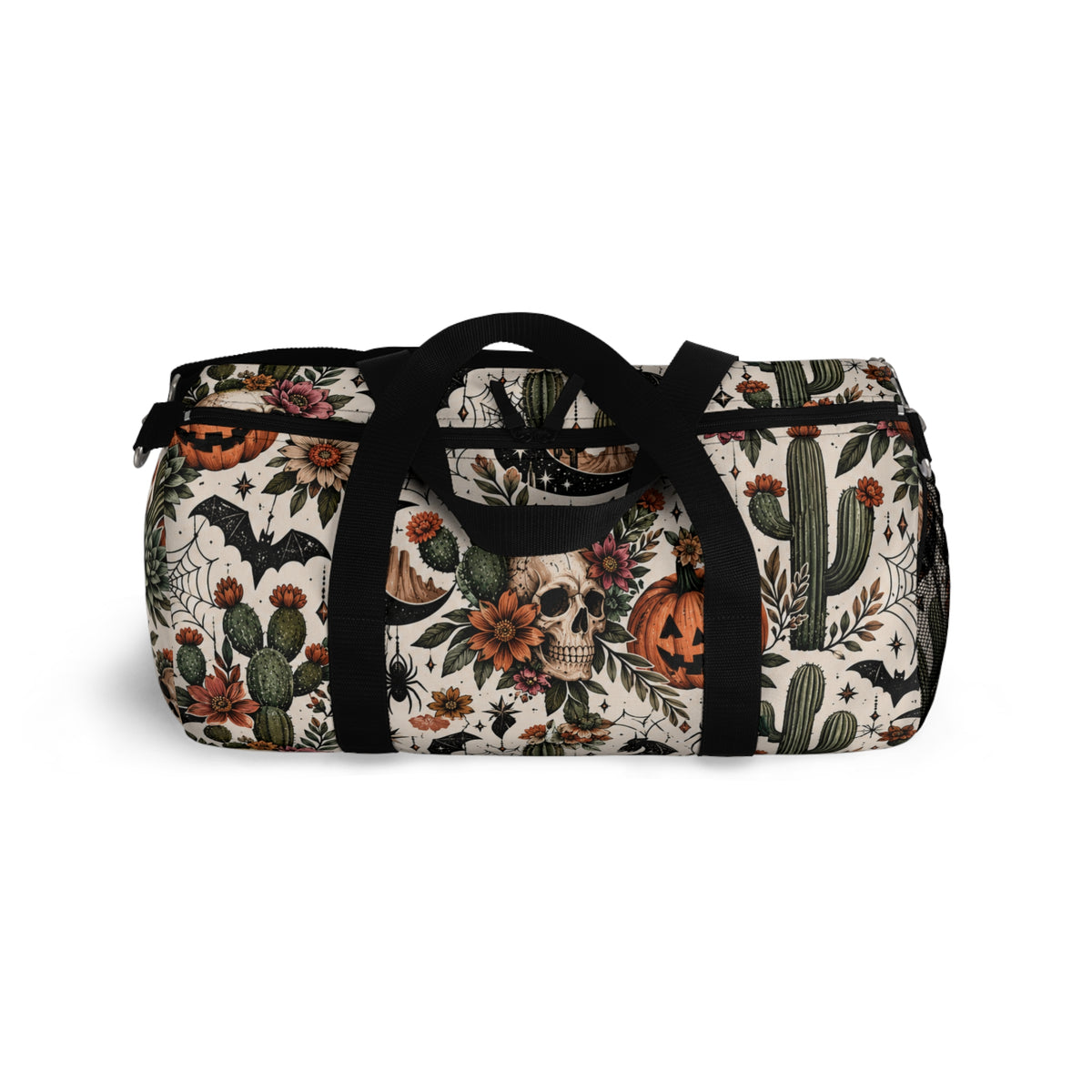 Desert Moonlight Duffel Bag | Boho Halloween Cactus Floral Travel Bag by Subbin4Sanity