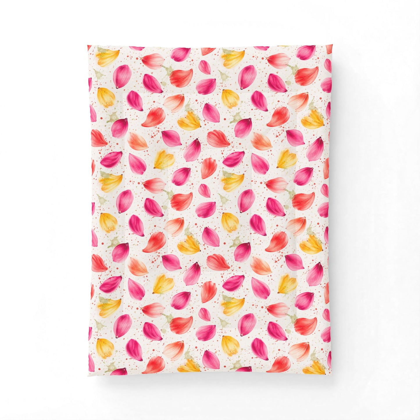Watercolor Spring Petals Pattern – Splatter Bloom Collection – Comforter