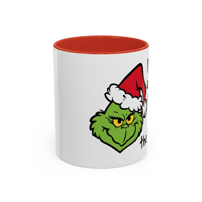 Christmas Coffee Mug, 11oz, "100% Grinch"