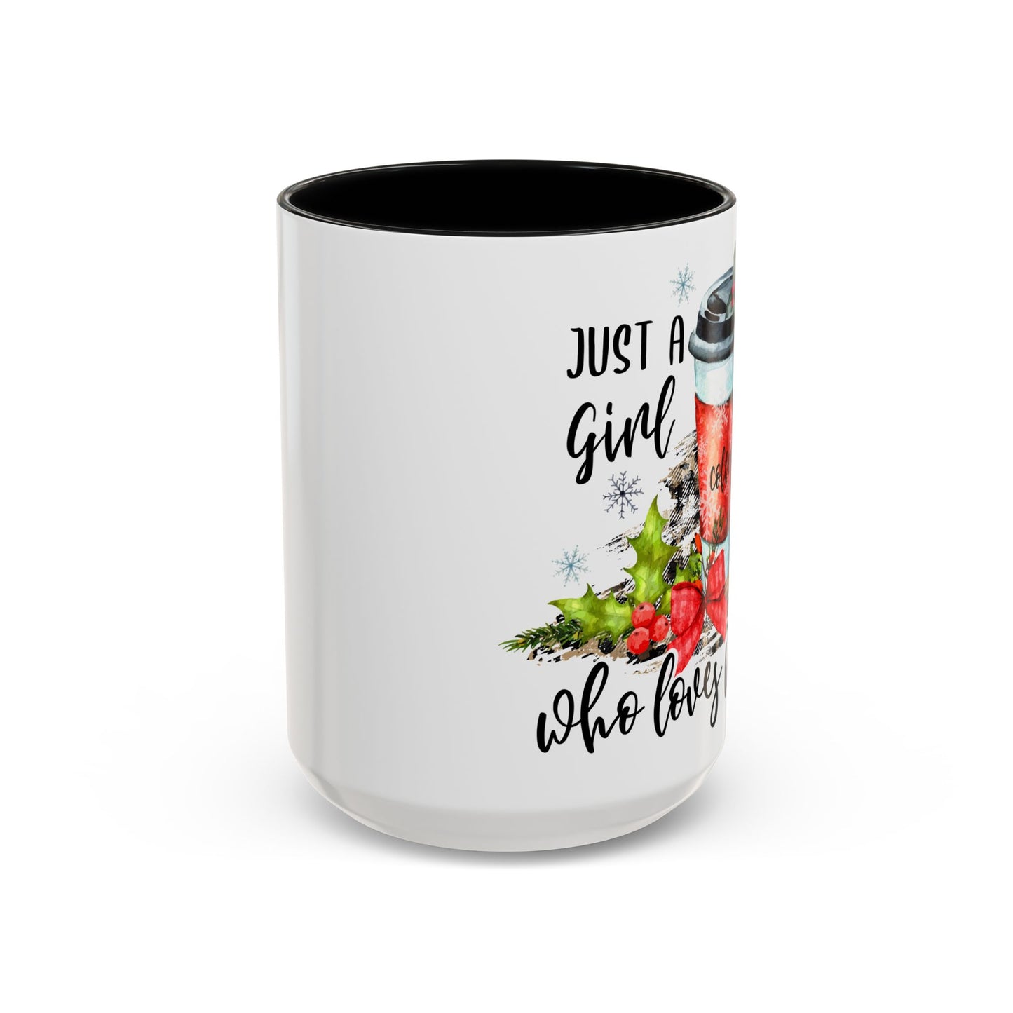 Christmas Coffee Mug, 11oz, "Just a girl who loves winter!"