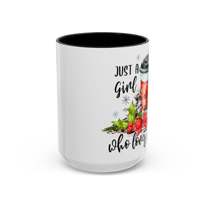 Christmas Coffee Mug, 11oz, "Just a girl who loves winter!"