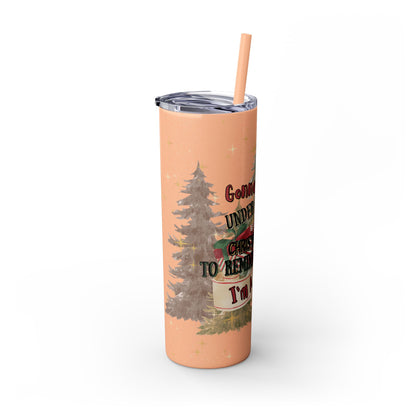 Christmas Skinny Tumbler with Straw, 20oz