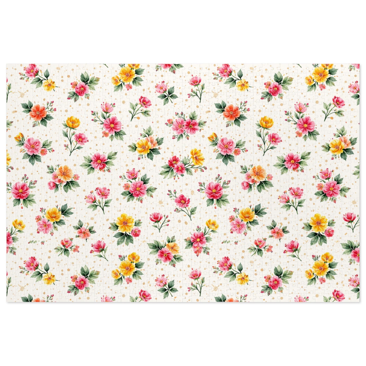 Wildflower Sprinkle Pattern – Splatter Bloom Collection – Puzzle & Tin Storage Box