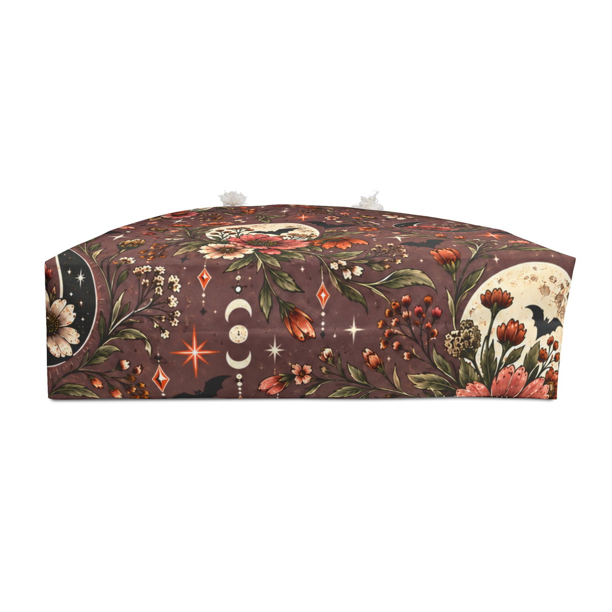 Midnight Wildflowers Weekender Bag | Boho Halloween Floral Travel Tote by Subbin4Sanity