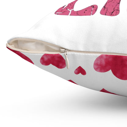 In My Self Love Era Red Watercolor Heart Patterned Double Sided Pillowcase & Pillow Insert