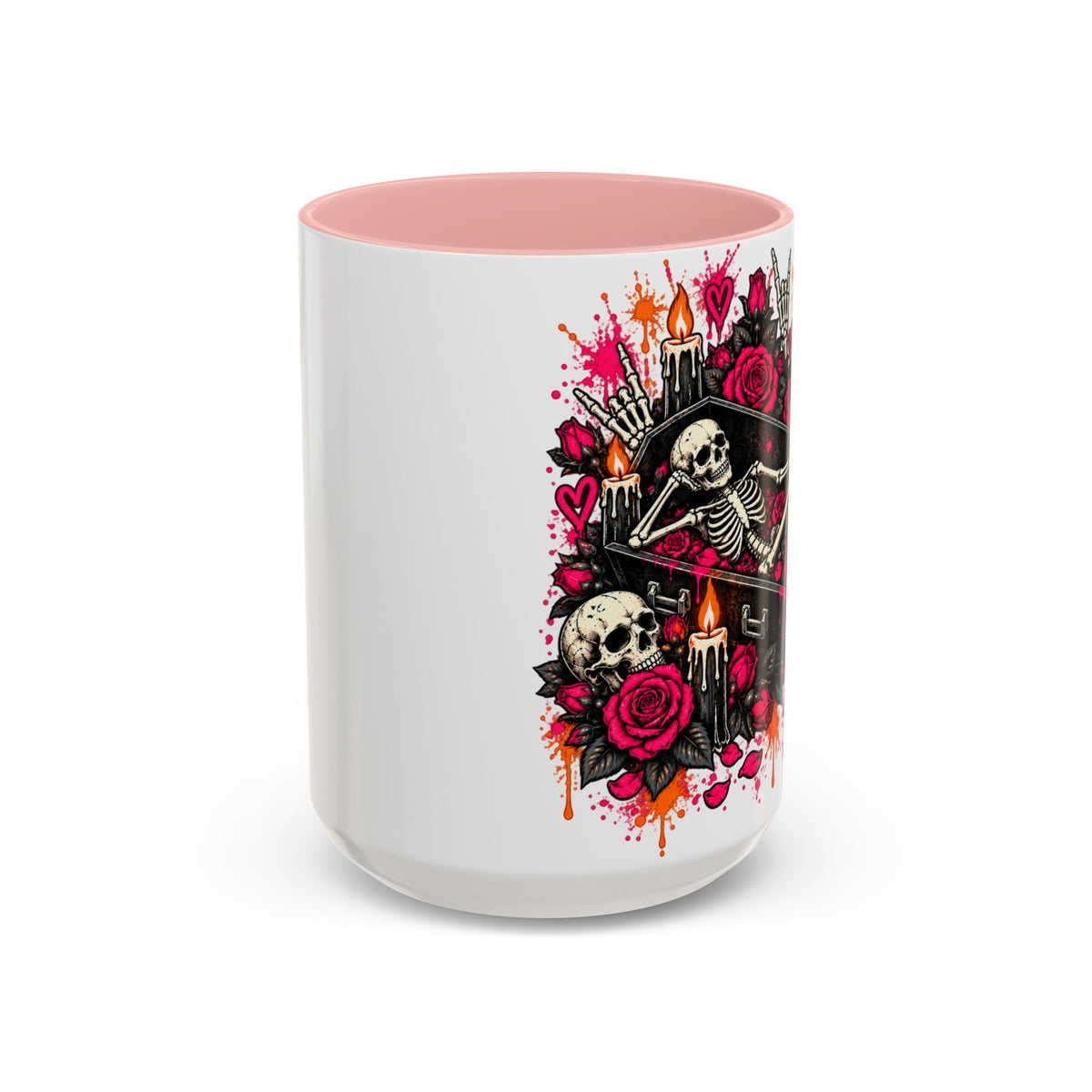 Dead & Unbothered Coffee Mug | Gothic Skeleton Ceramic Mug by Subbin4Sanity