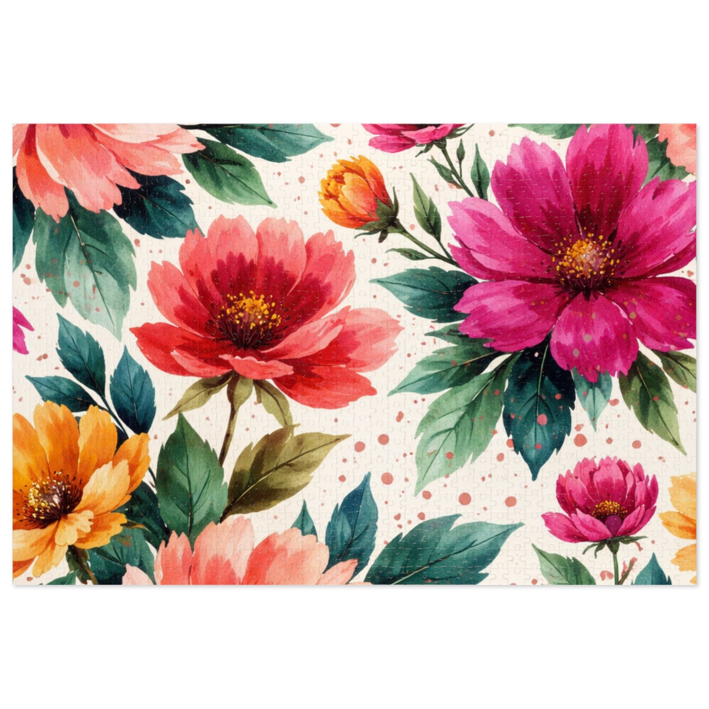 Electric Wildflower Garden Pattern – Puzzle & Tin Storage Box