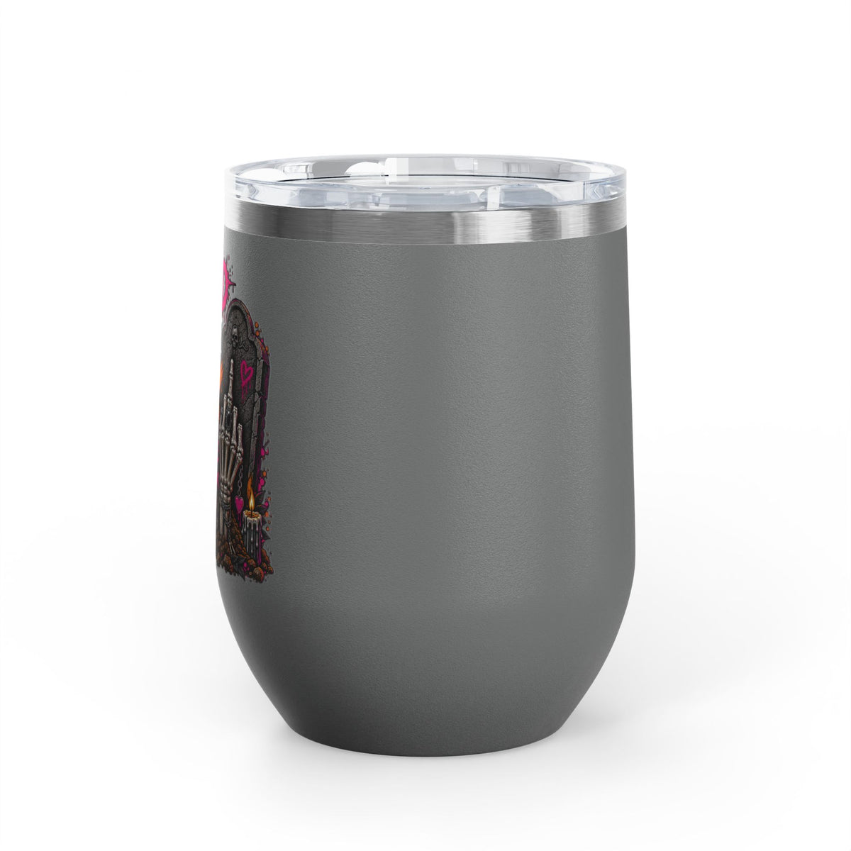 I Buried My Last Fuck Right Here 12oz Wine Tumbler | Sarcastic Gothic Stainless Steel Cup by Subbin4Sanity