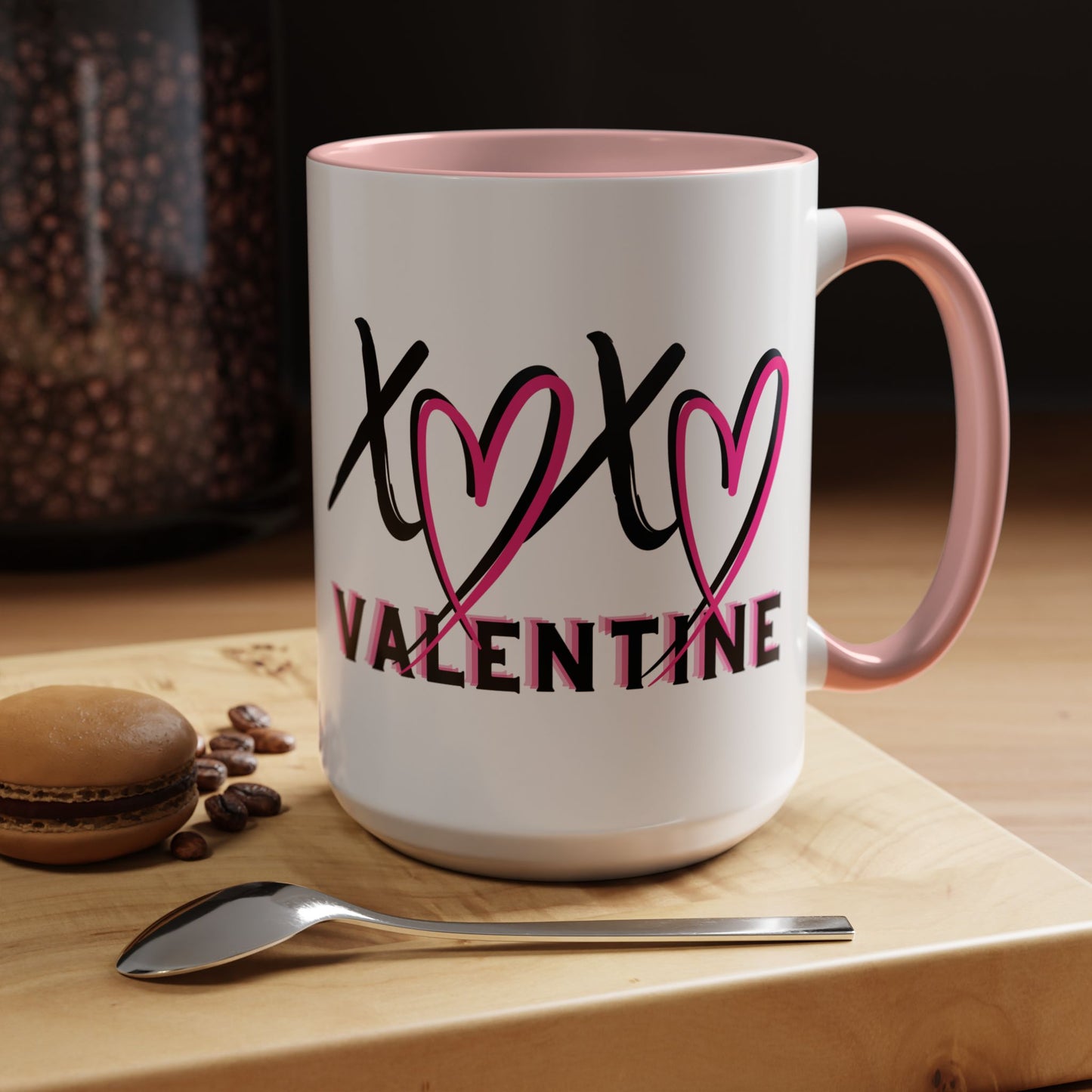 XOXO Valentine Accent Coffee Mug — 11oz & 15oz
