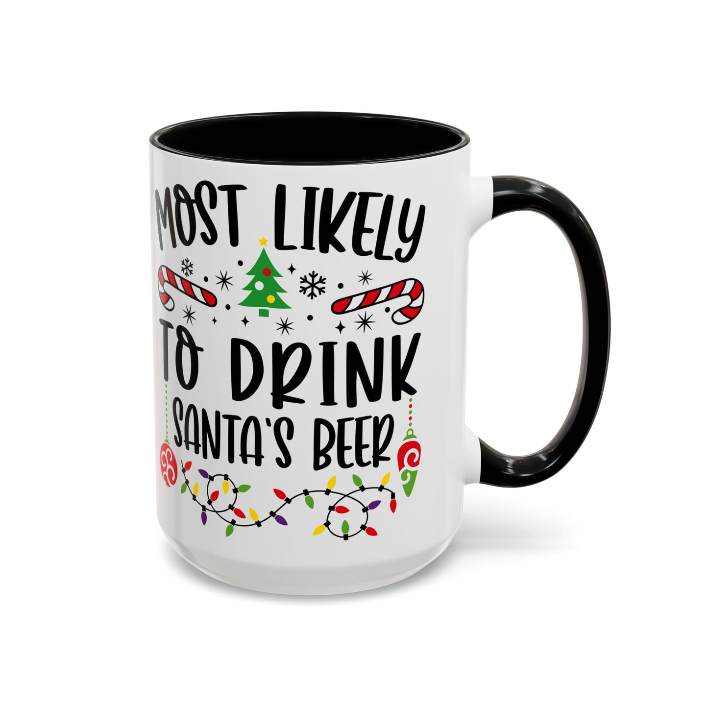 Christmas Coffee Mug, 11oz, "To drink Santa's beer"