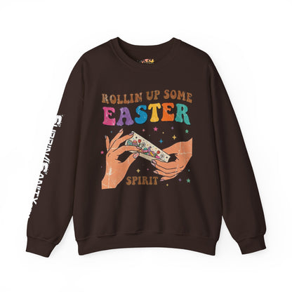 "Rollin Up Some Easter Spirit" Holiday Sweatshirt — Cozy Easter Crewneck