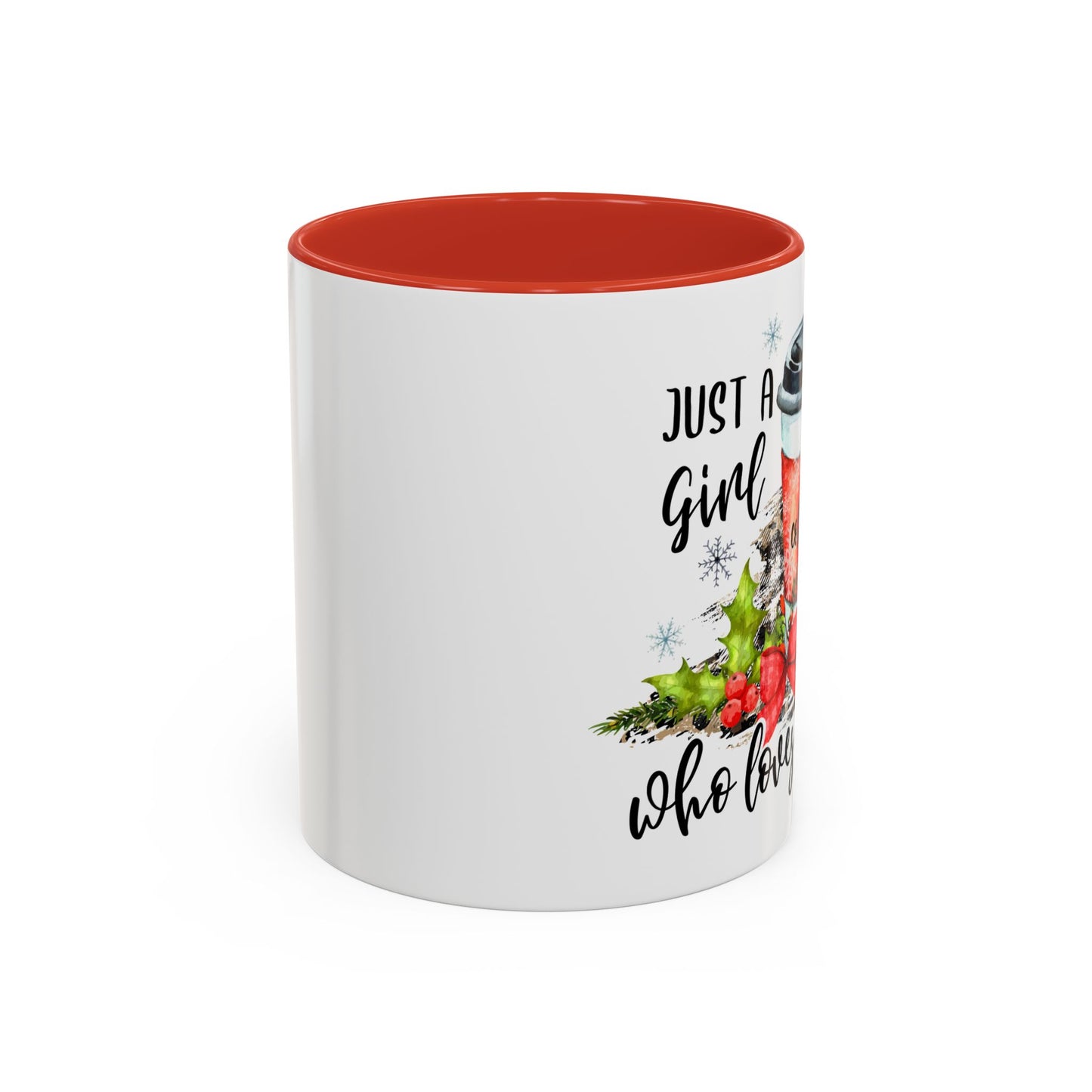 Christmas Coffee Mug, 11oz, "Just a girl who loves winter!"