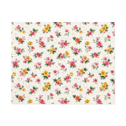 Wildflower Sprinkle Pattern – Splatter Bloom Collection – Puzzle & Tin Storage Box