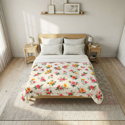Wildflower Sprinkle Pattern – Splatter Bloom Collection – Comforter