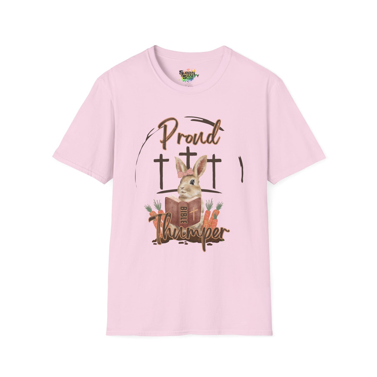 "Proud Bible Thumper" Faith T-Shirt – Cute Graphic Tee | Unisex Softstyle Easter Day Shirt