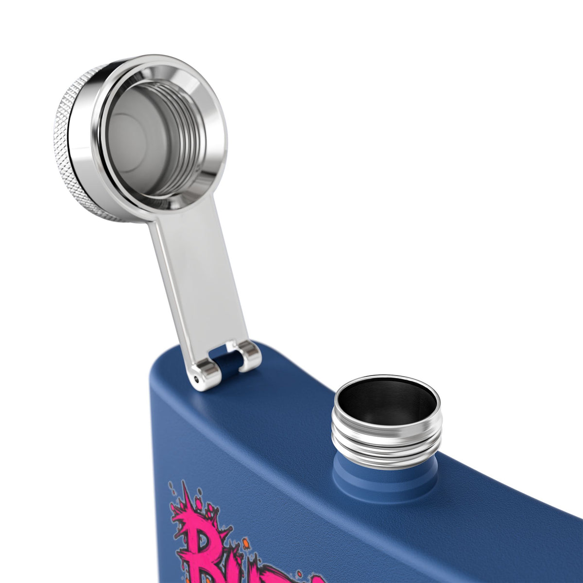 I Buried My Last Fuck Right Here 6oz Stainless Steel Flask | Sarcastic Gothic Statement Flask by Subbin4Sanity
