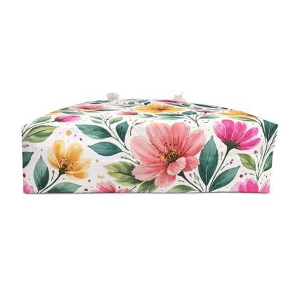 Watercolor Wildflower Garden Pattern – Splatter Bloom Collection – Weekender Tote Bag