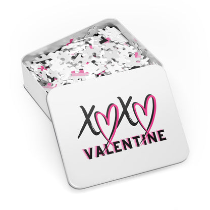 Valentines XOXO Jigsaw Puzzle — Romantic Tin Box Gift