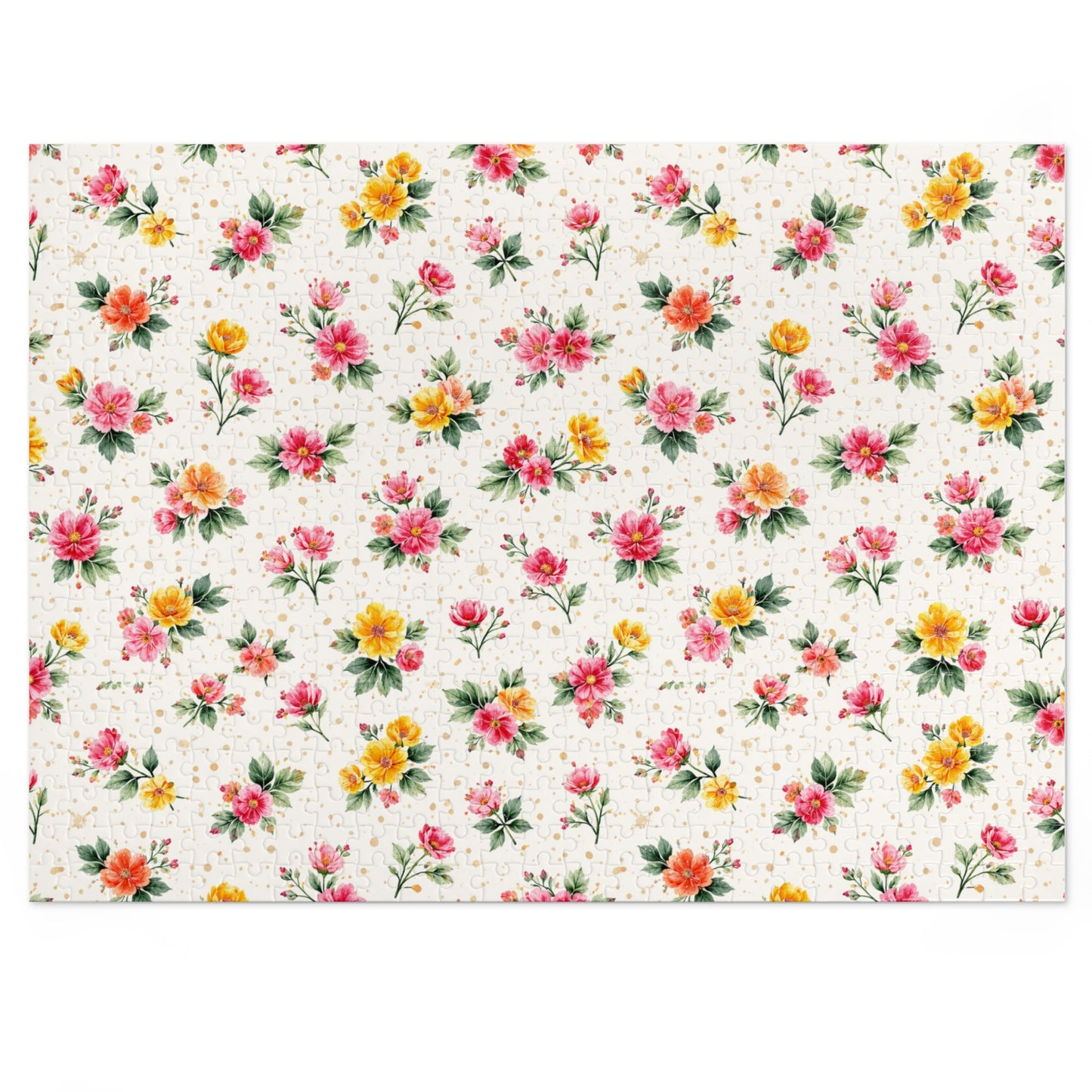 Wildflower Sprinkle Pattern – Splatter Bloom Collection – Puzzle & Tin Storage Box