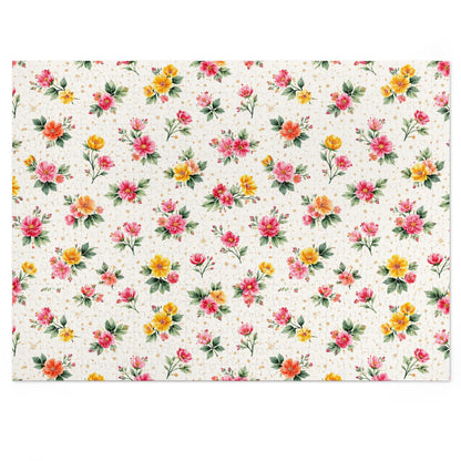 Wildflower Sprinkle Pattern – Splatter Bloom Collection – Puzzle & Tin Storage Box