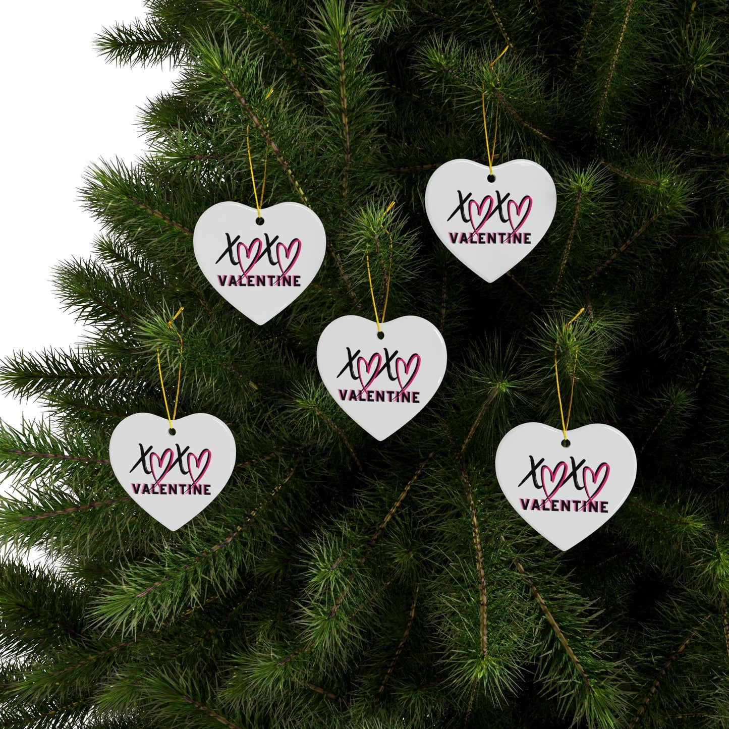 Valentines Ceramic Ornament, (1pc, 3pcs, 5pcs, 10pcs)