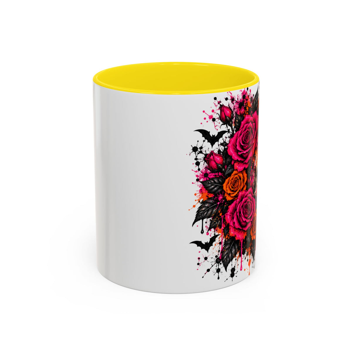 Deadly Blooms Coffee Mug | Gothic Floral Skull Ceramic Mug by Subbin4Sanity