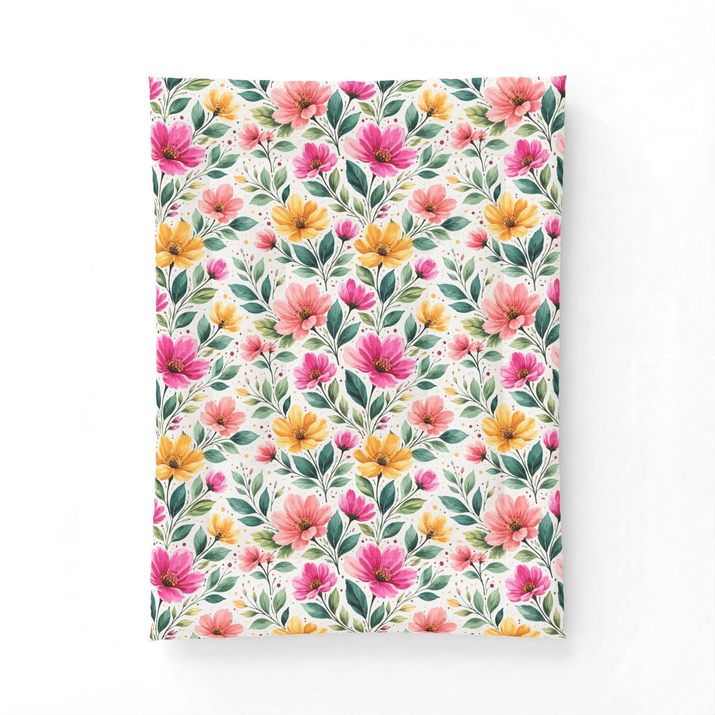 Watercolor Wildflower Garden Pattern – Splatter Bloom Collection – Comforter