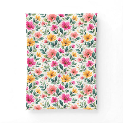 Watercolor Wildflower Garden Pattern – Splatter Bloom Collection – Comforter