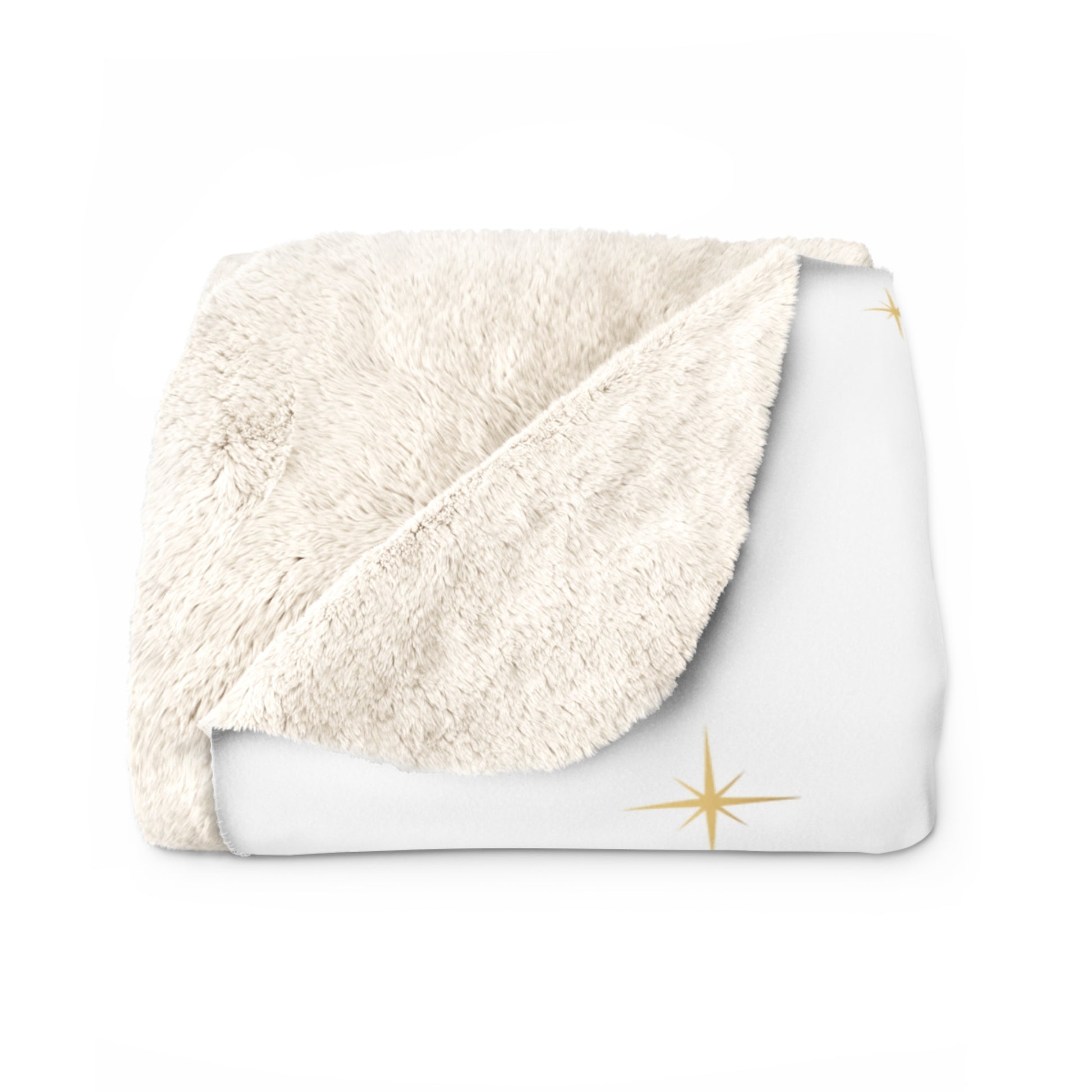 White Christmas sherpa fleece blanket with funny holiday quote