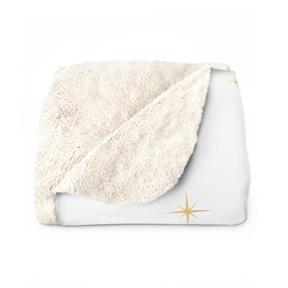 White Christmas sherpa fleece blanket with funny holiday quote