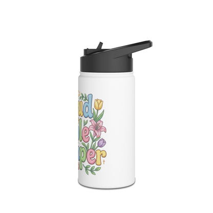 Proud Bible Thumper Rose Easter Faith Stainless Steel Water Bottle