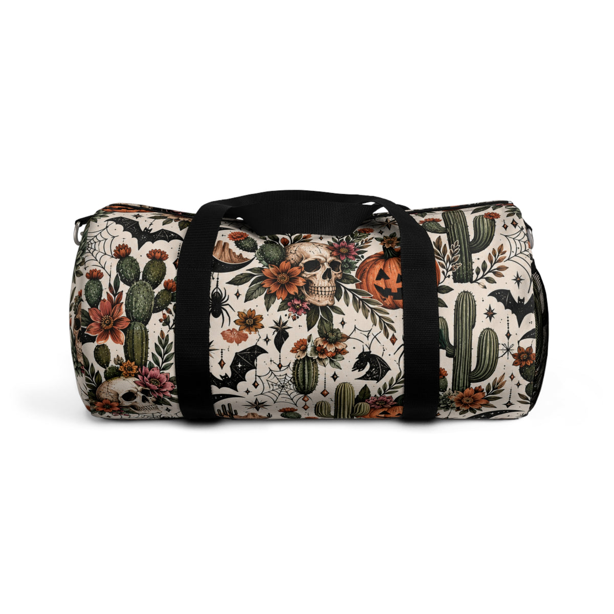 Desert Moonlight Duffel Bag | Boho Halloween Cactus Floral Travel Bag by Subbin4Sanity