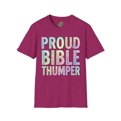 Proud Bible Thumper Pastel Rainbow Easter Faith Unisex Soft Style T-Shirt