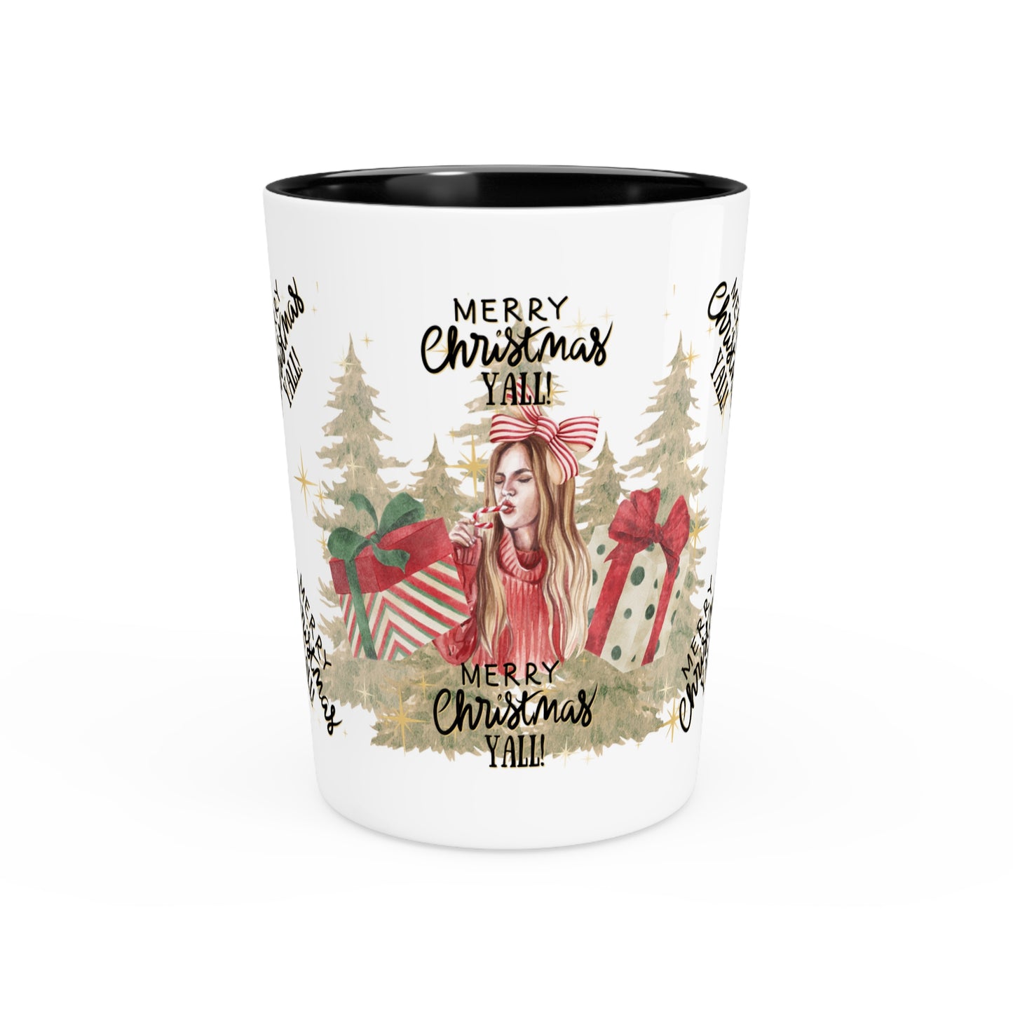 Christmas Shot Glass | “Jingle Juice Shooters” | Funny Drinkware | Festive Holiday Drinkware by Subbin4Sanity