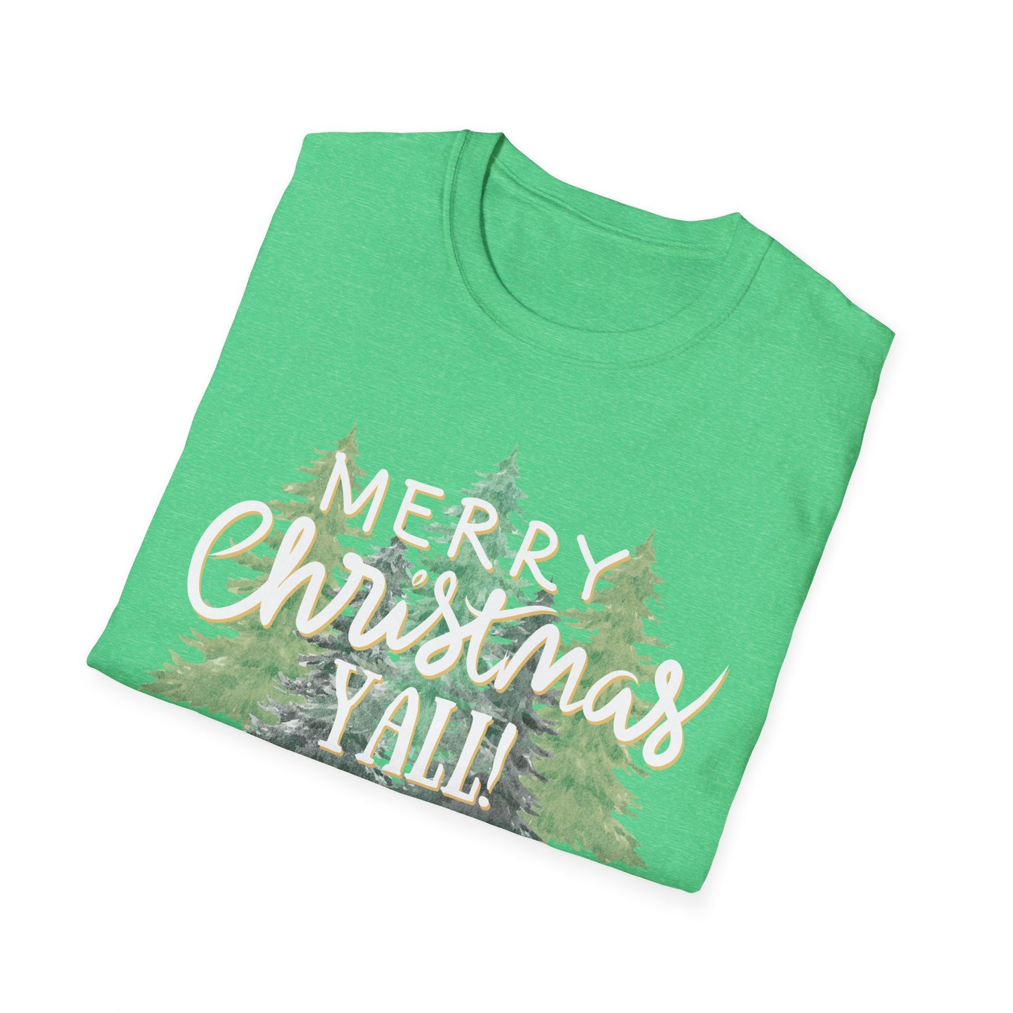Merry Christmas Y’all Graphic T-Shirt | Southern Holiday Tee by Subbin4Sanity