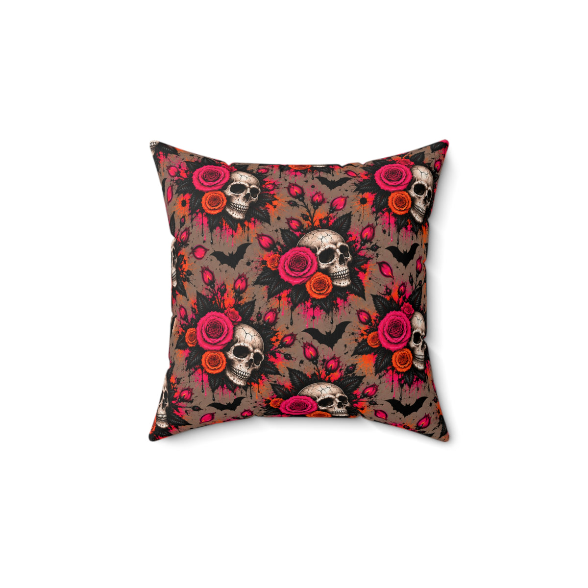 Emotionally Deceased + Deadly Blooms Double-Sided Pillowcase & Insert | Gothic Halloween Decor by Subbin4Sanity