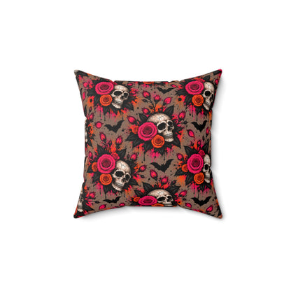 Emotionally Deceased + Deadly Blooms Double-Sided Pillowcase & Insert | Gothic Halloween Decor by Subbin4Sanity