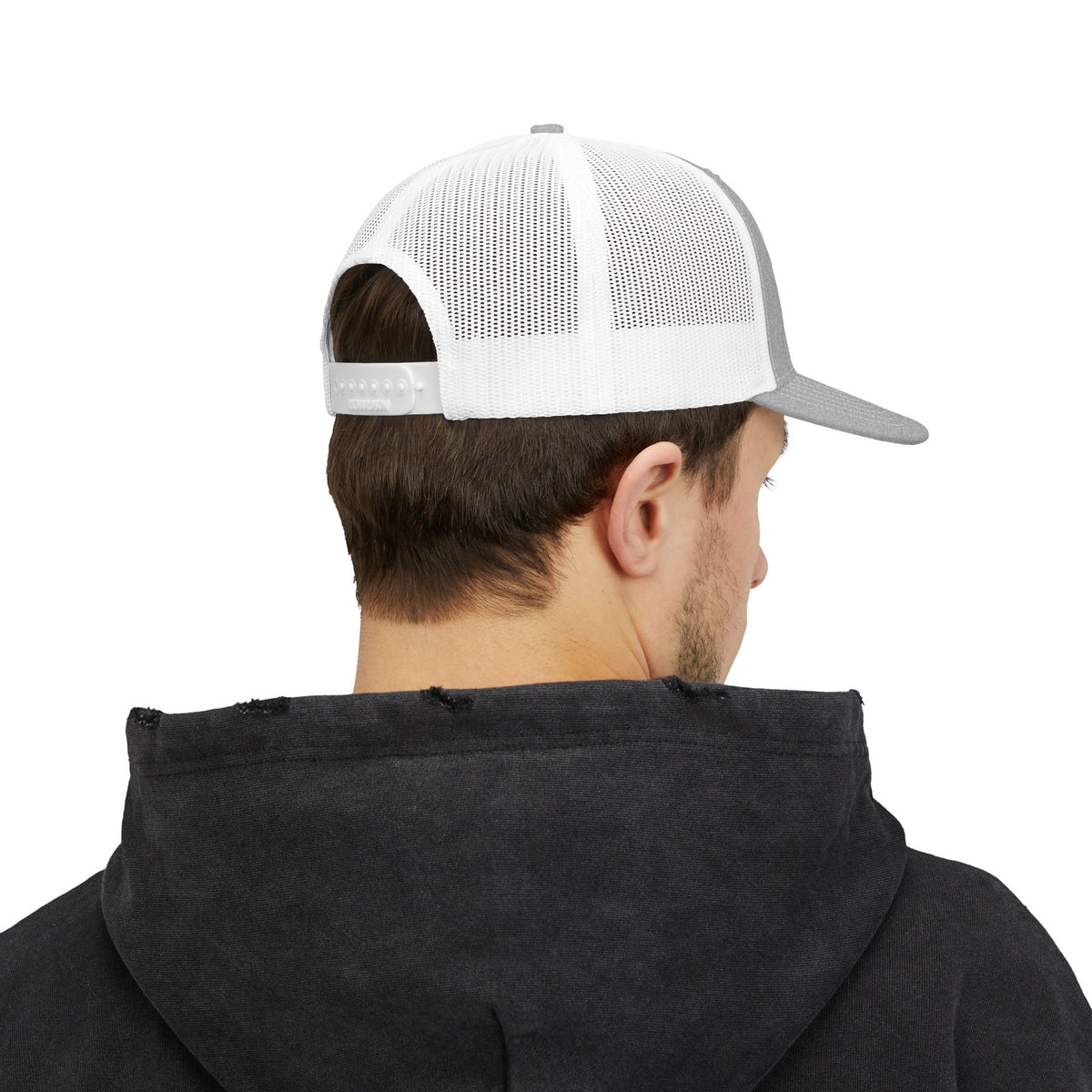Complete Well of LA Custom Snapback Trucker Hat | Grey/Black Side Logo Embroidery by Subbin4Sanity