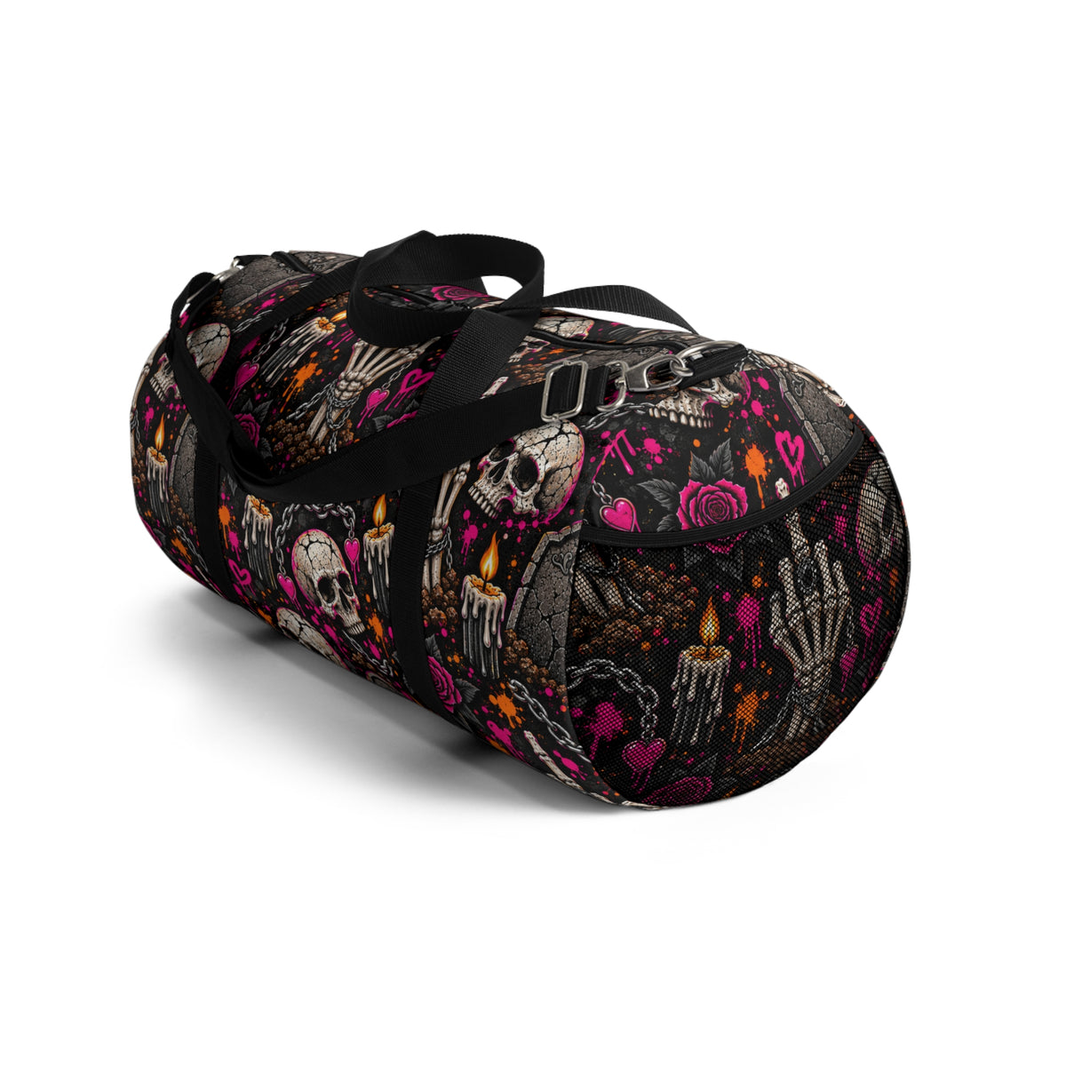 Dirt & Defiance Duffel Bag | Skull & Rose Halloween Travel Bag by Subbin4Sanity