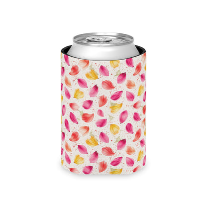 Watercolor Spring Petals Pattern – Splatter Bloom Collection — Lightweight Foam Grip Lined Koozie