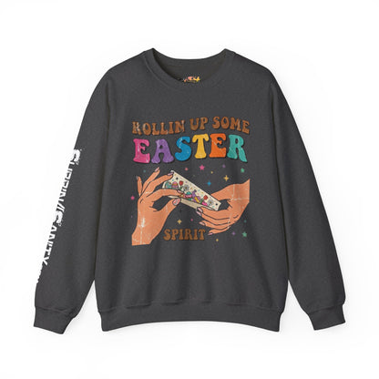"Rollin Up Some Easter Spirit" Holiday Sweatshirt — Cozy Easter Crewneck