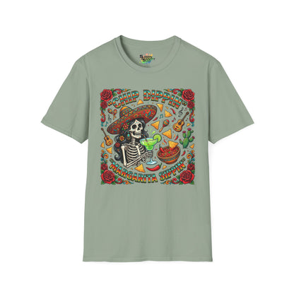 "Chip Dippin Margarita Sippin" (Circle) | Unisex Softstyle T-Shirt