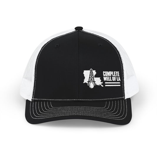 Complete Well of LA Custom Snapback Trucker Hat | White/Black Side Logo Embroidery by Subbin4Sanity