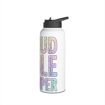Proud Bible Thumper Pastel Rainbow Easter Faith Stainless Steel Water Bottle