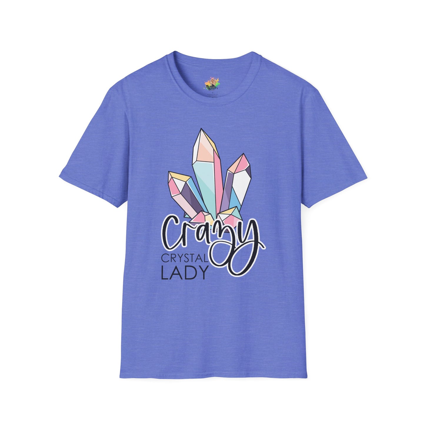 Crazy Crystal Lady Graphic T-Shirt | Funny Witchy Statement Tee by Subbin4Sanity
